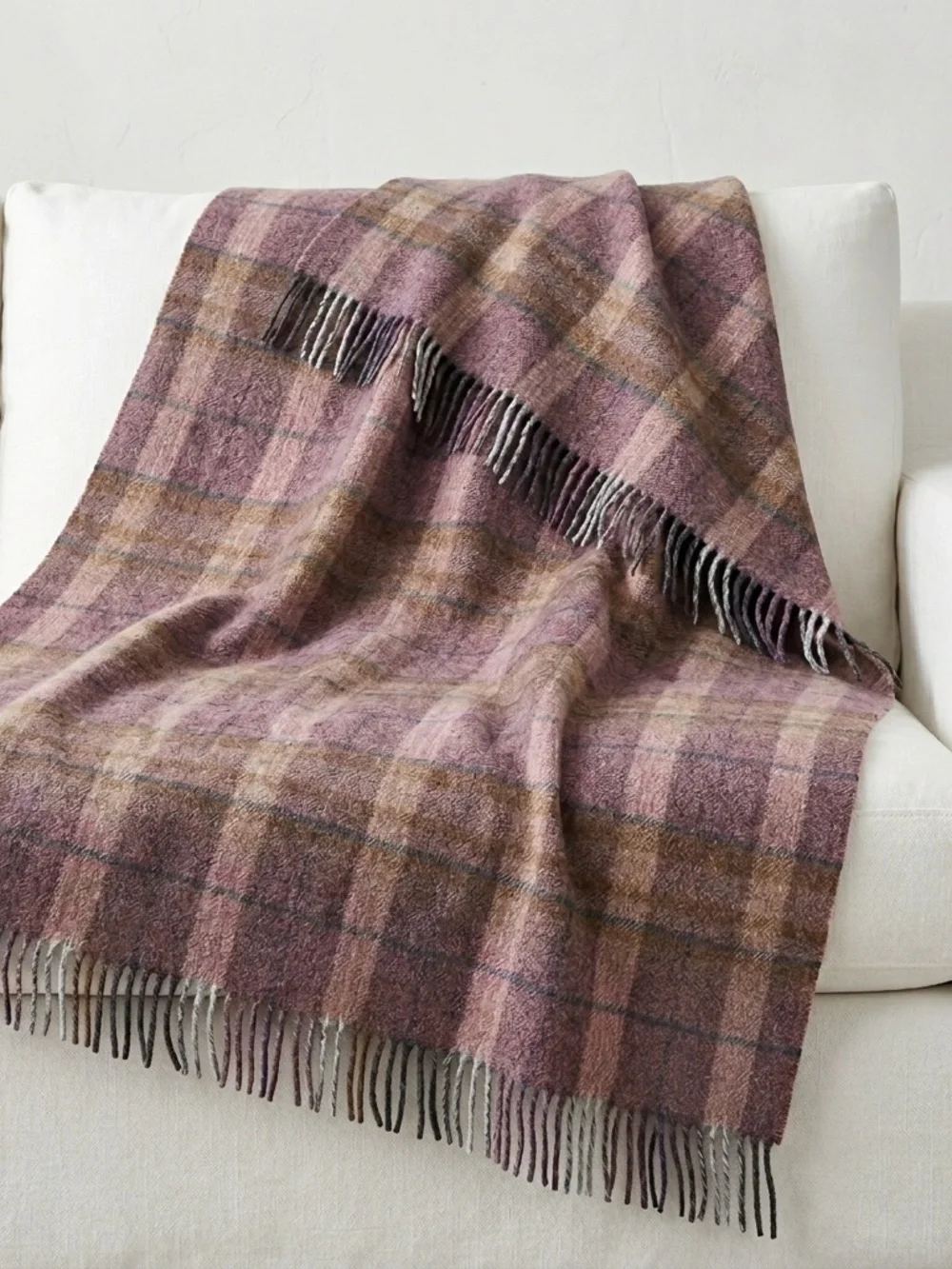 Highland Home Industries Made In Scotland 100% Wool Plaid Lap Blanket